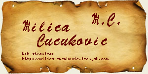 Milica Čučuković vizit kartica